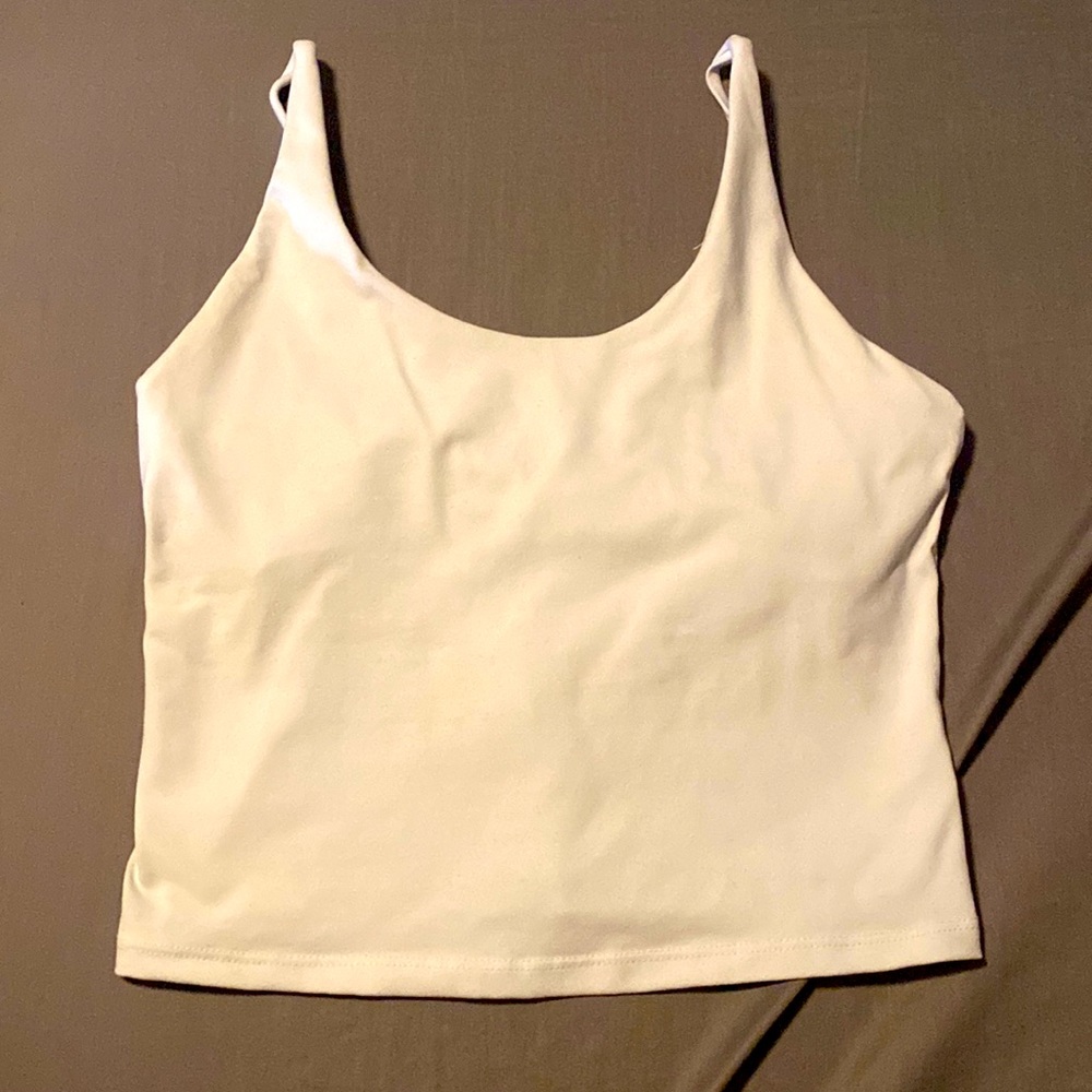 White cropped tank top